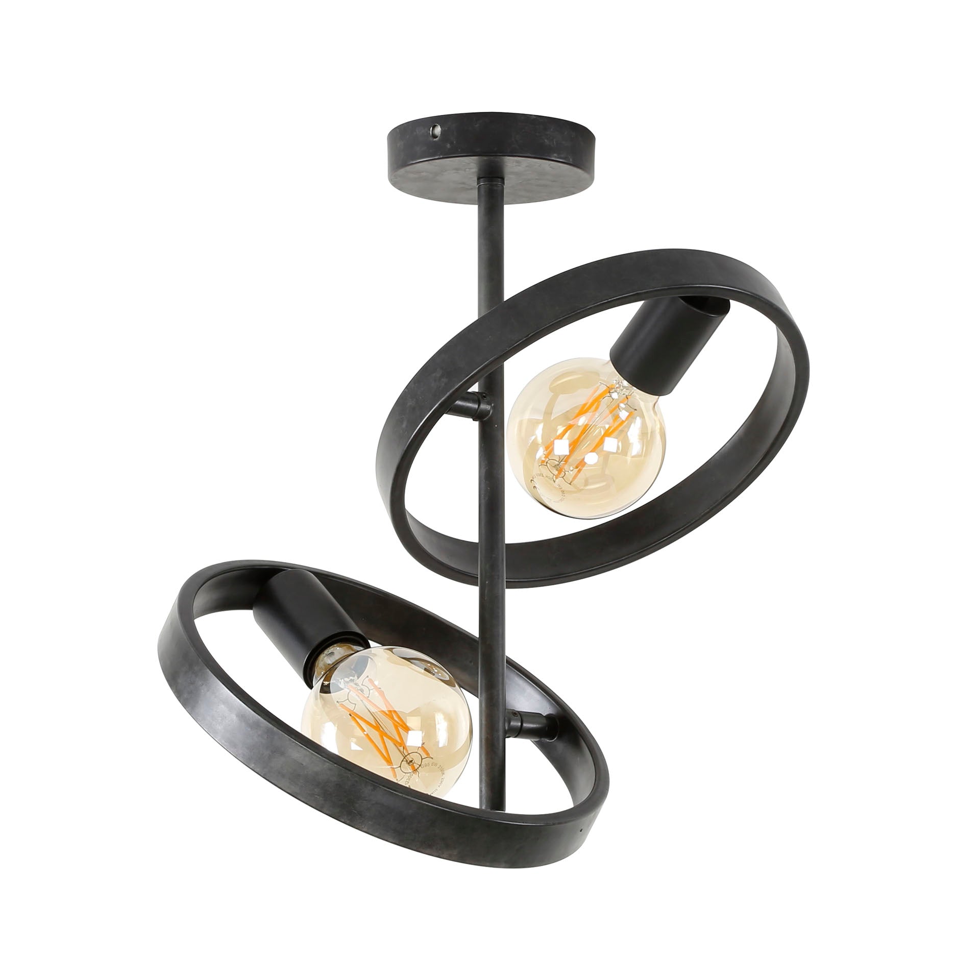 Plafondlamp Hover | 2-Lichts | Charcoal