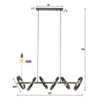 Hanglamp Hover | 6-Lichts | Charcoal