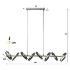 Hanglamp Hover | 8-Lichts | Charcoal