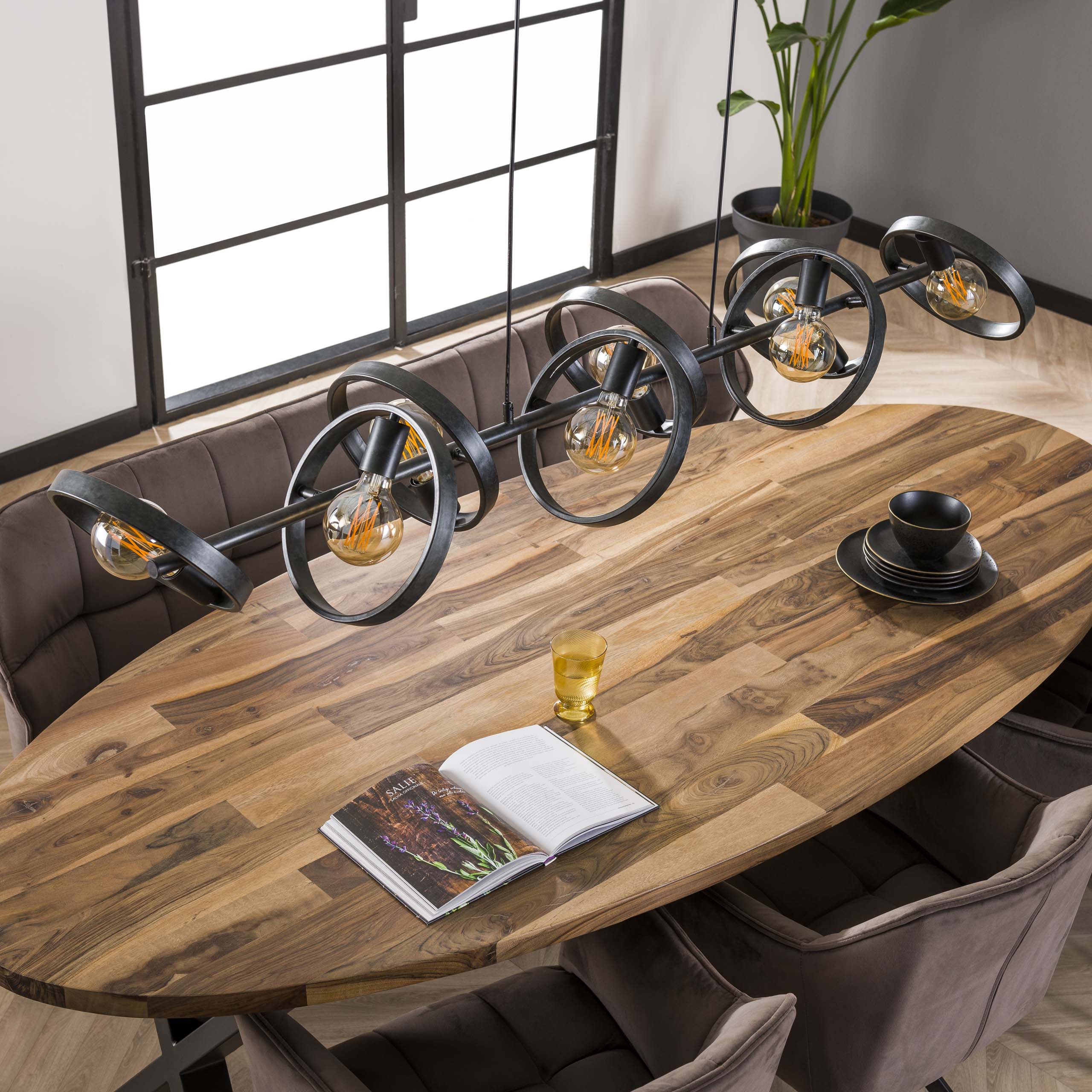 Hanglamp Hover | 8-Lichts | Charcoal