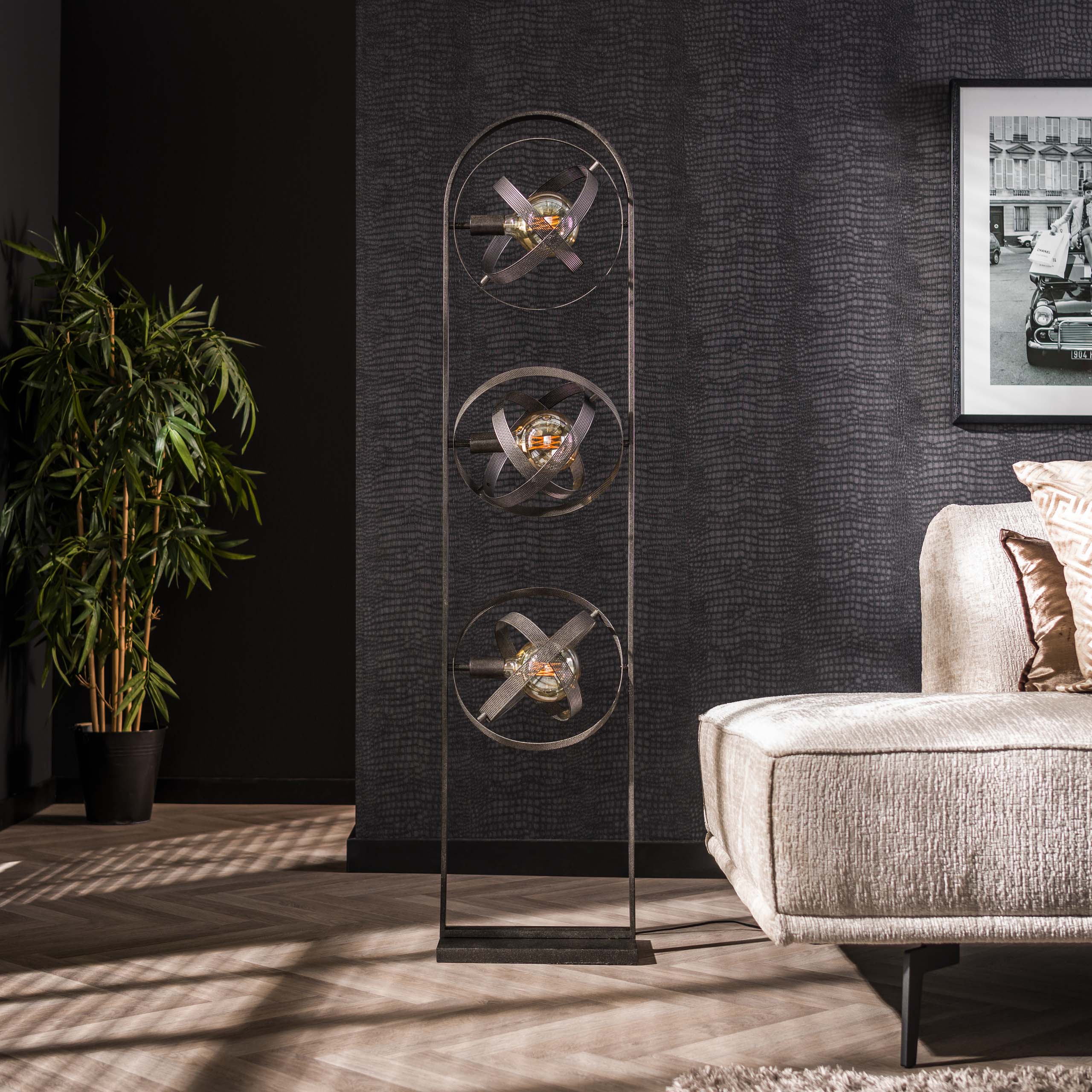 Vloerlamp Cosmos 3-Lichts | Artic zwart