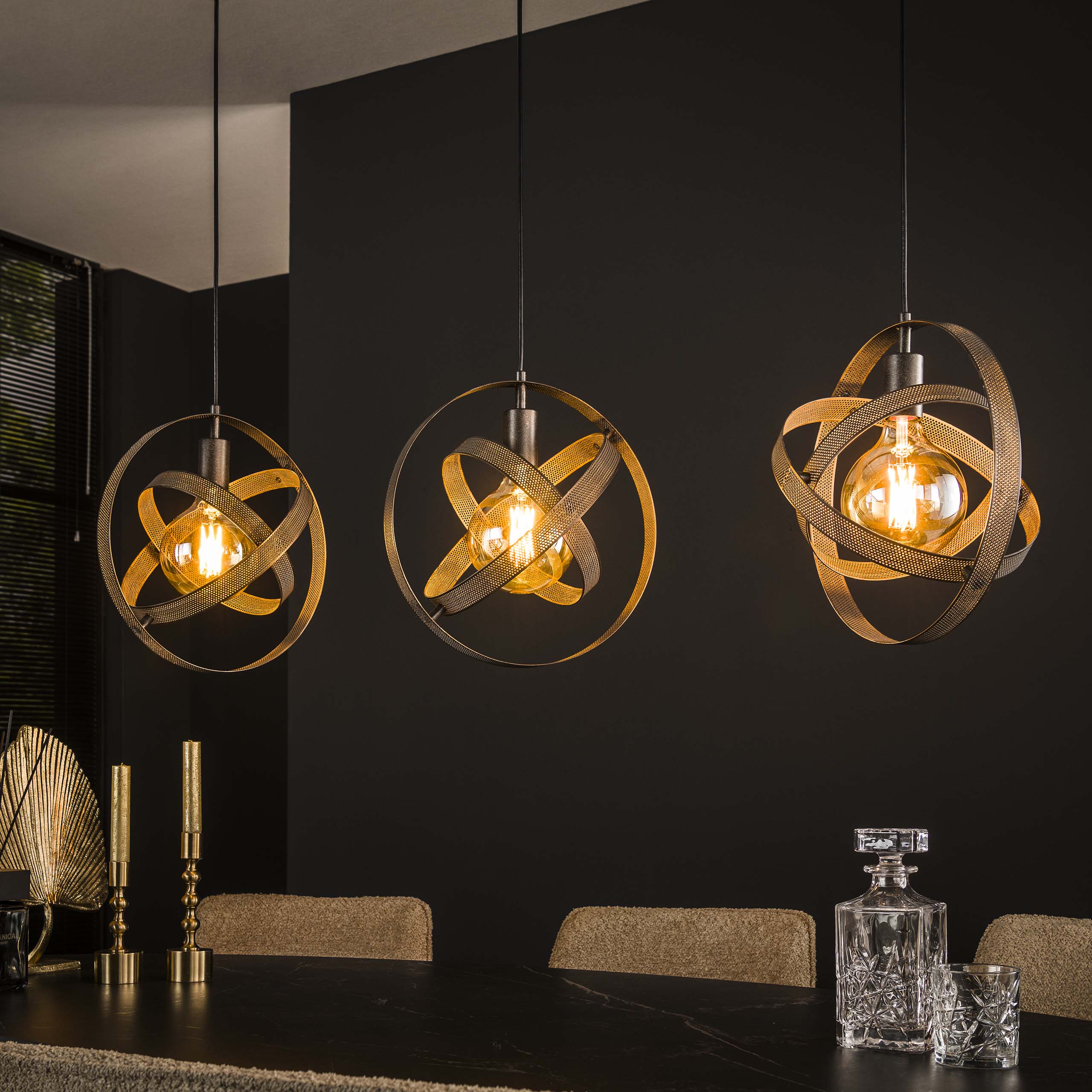 Hanglamp Cosmos | 3-Lichts | Artic zwart
