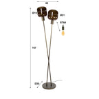 Vloerlamp Bronza | 2-lichts | Sienna bruin