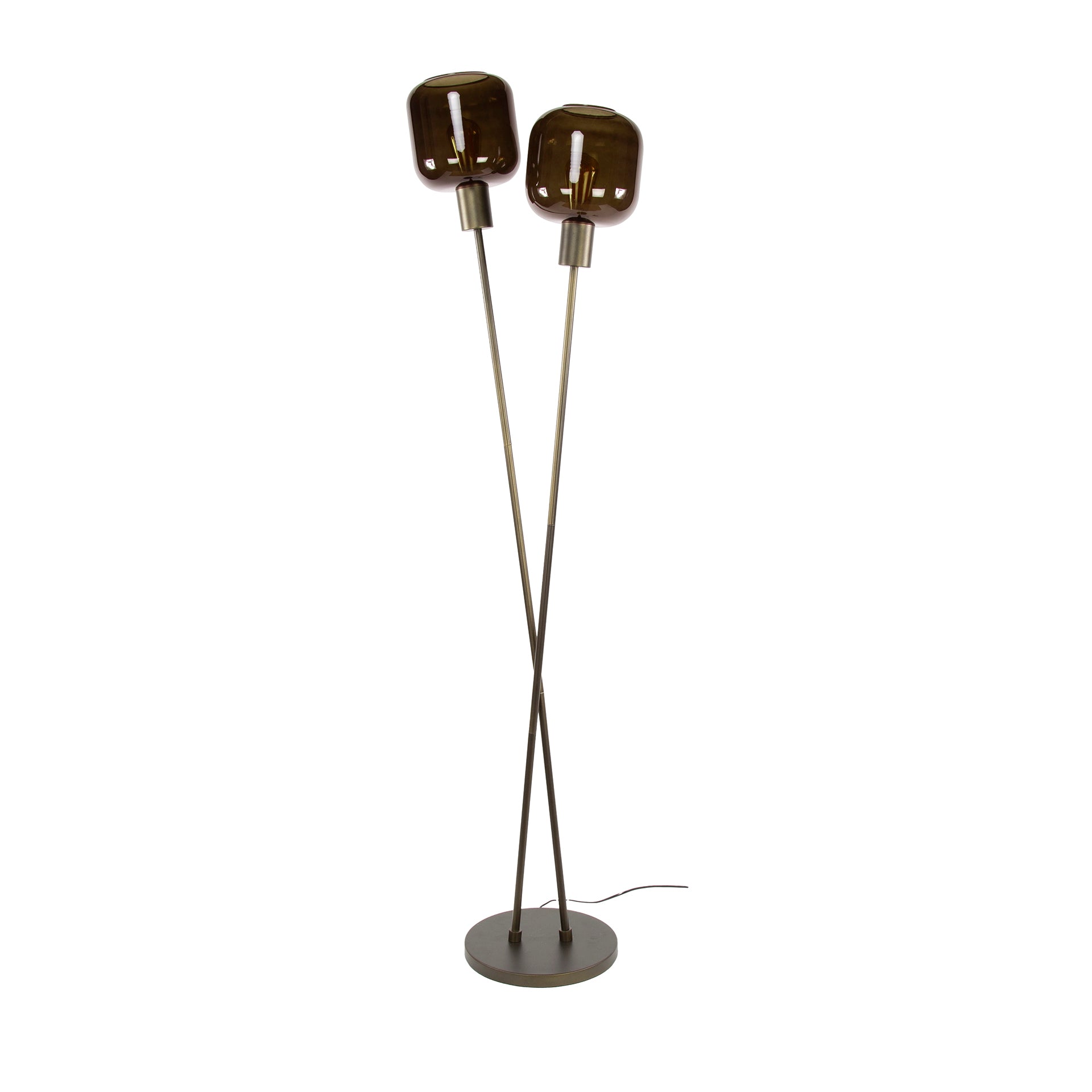 Vloerlamp Bronza | 2-lichts | Sienna bruin