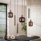 Hanglamp Bronza | 4+3-Lichts | Sienna bruin
