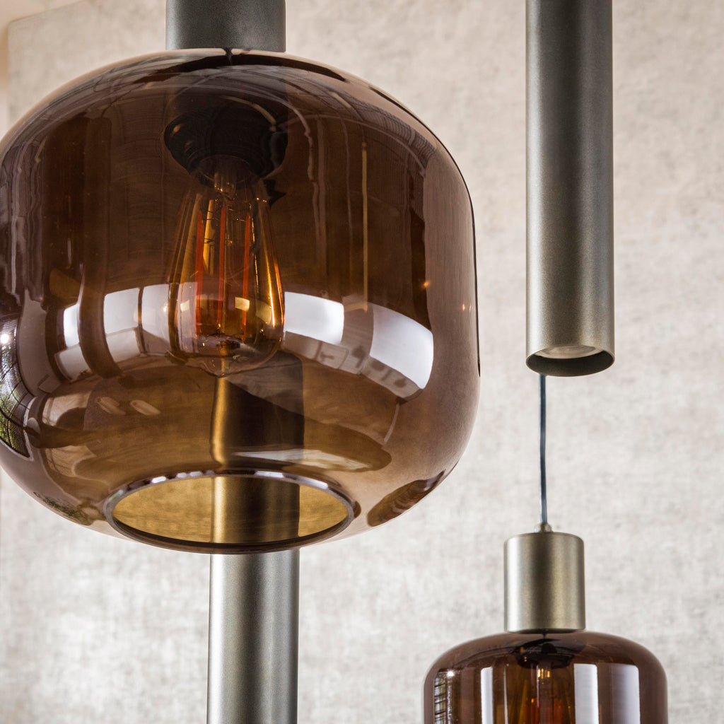 Hanglamp Bronza | 4+3-Lichts | Sienna bruin