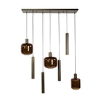 Hanglamp Bronza | 4+3-Lichts | Sienna bruin