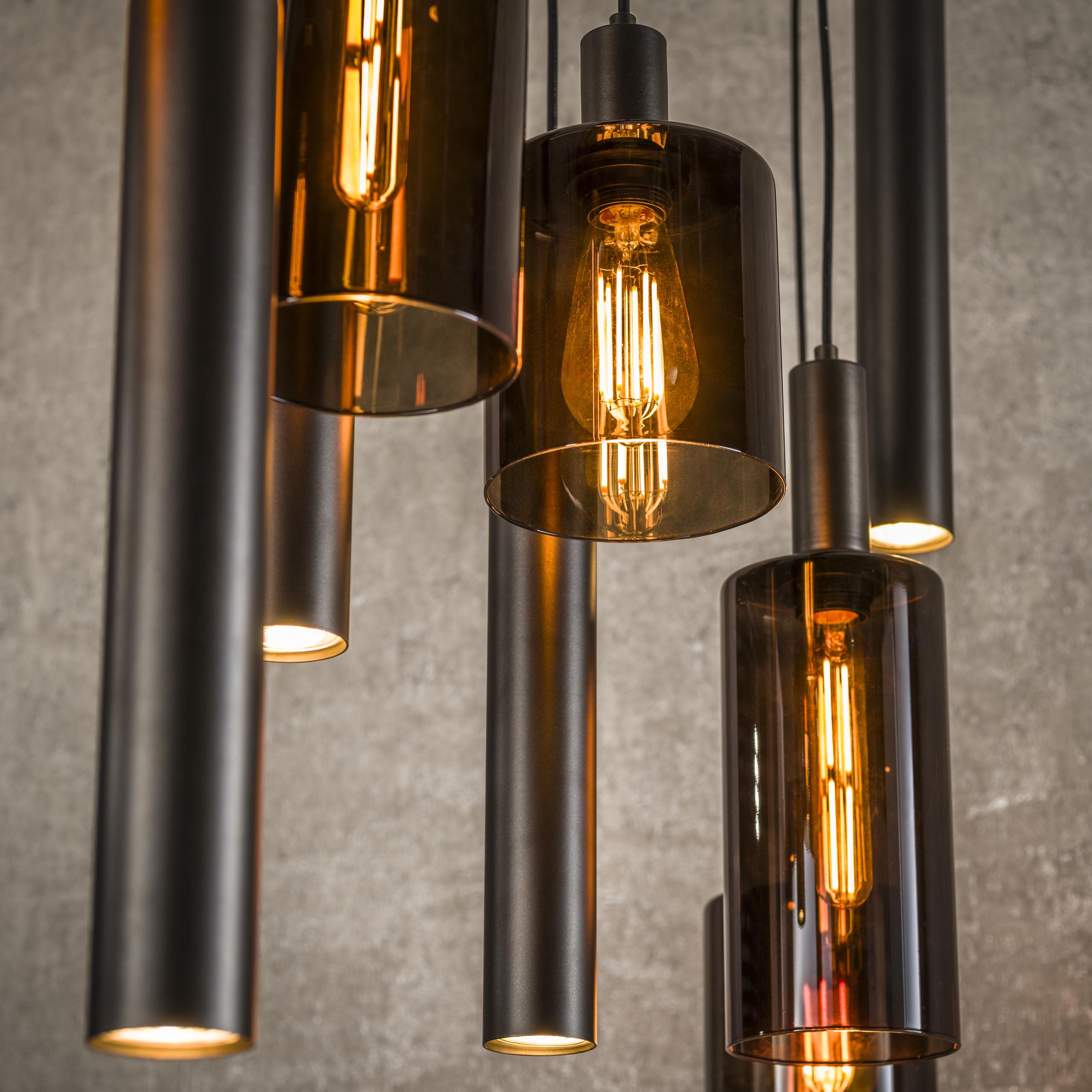 Hanglamp Sepiora | 5+4-Lichts | Sienna bruin