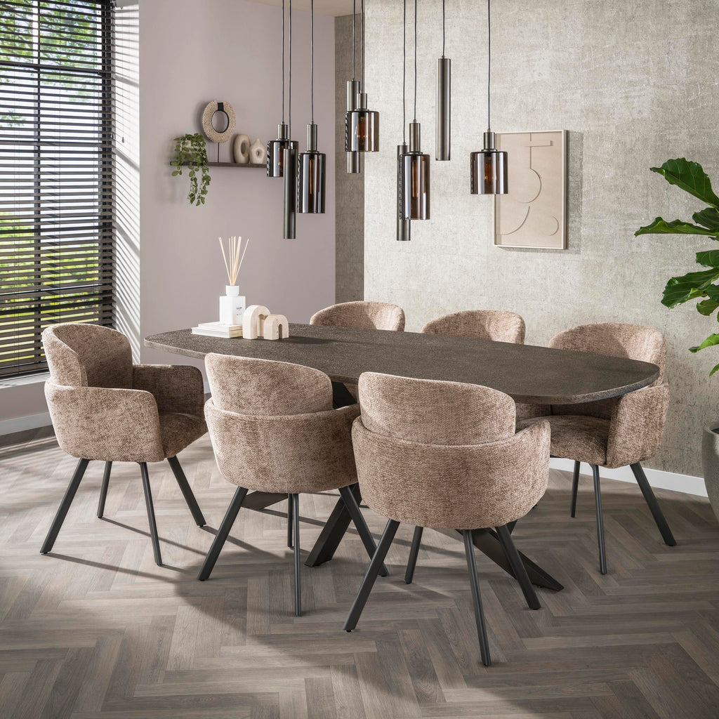 Hanglamp Sepiora | 5+4-Lichts | Sienna bruin