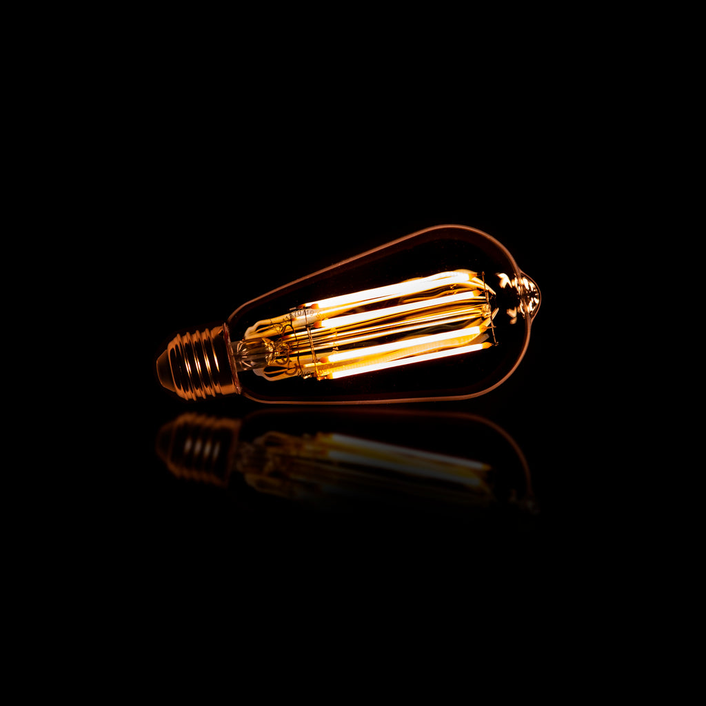Lichtbron LED ST64 | Dimbaar | Amber glas