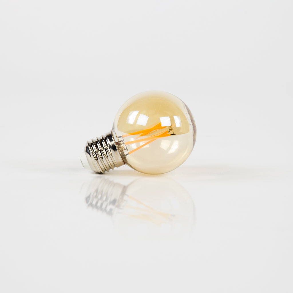 Lichtbron LED Filament G60 | Ø6cm | Amber glas
