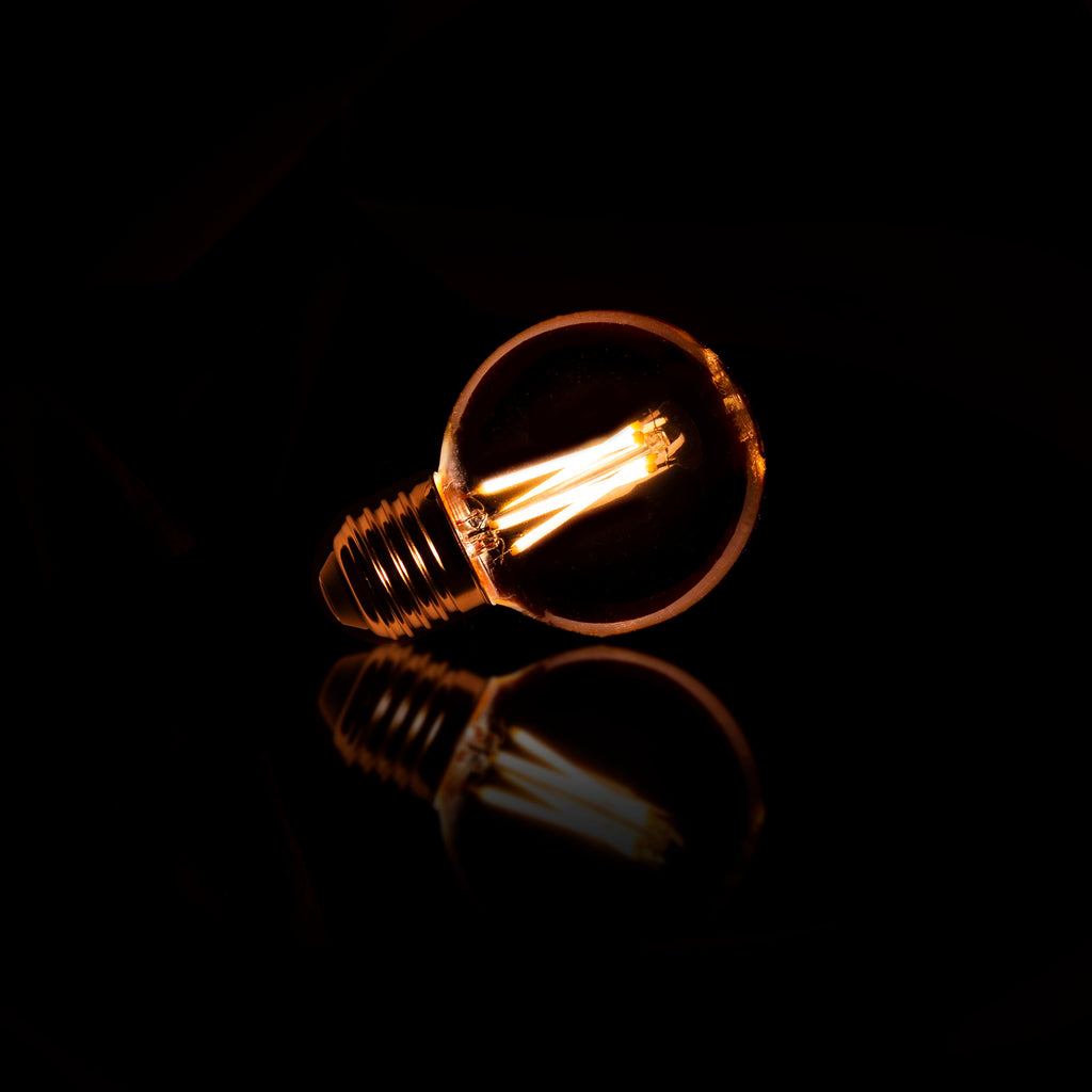 Lichtbron LED Filament G60 | Ø6cm | Amber glas