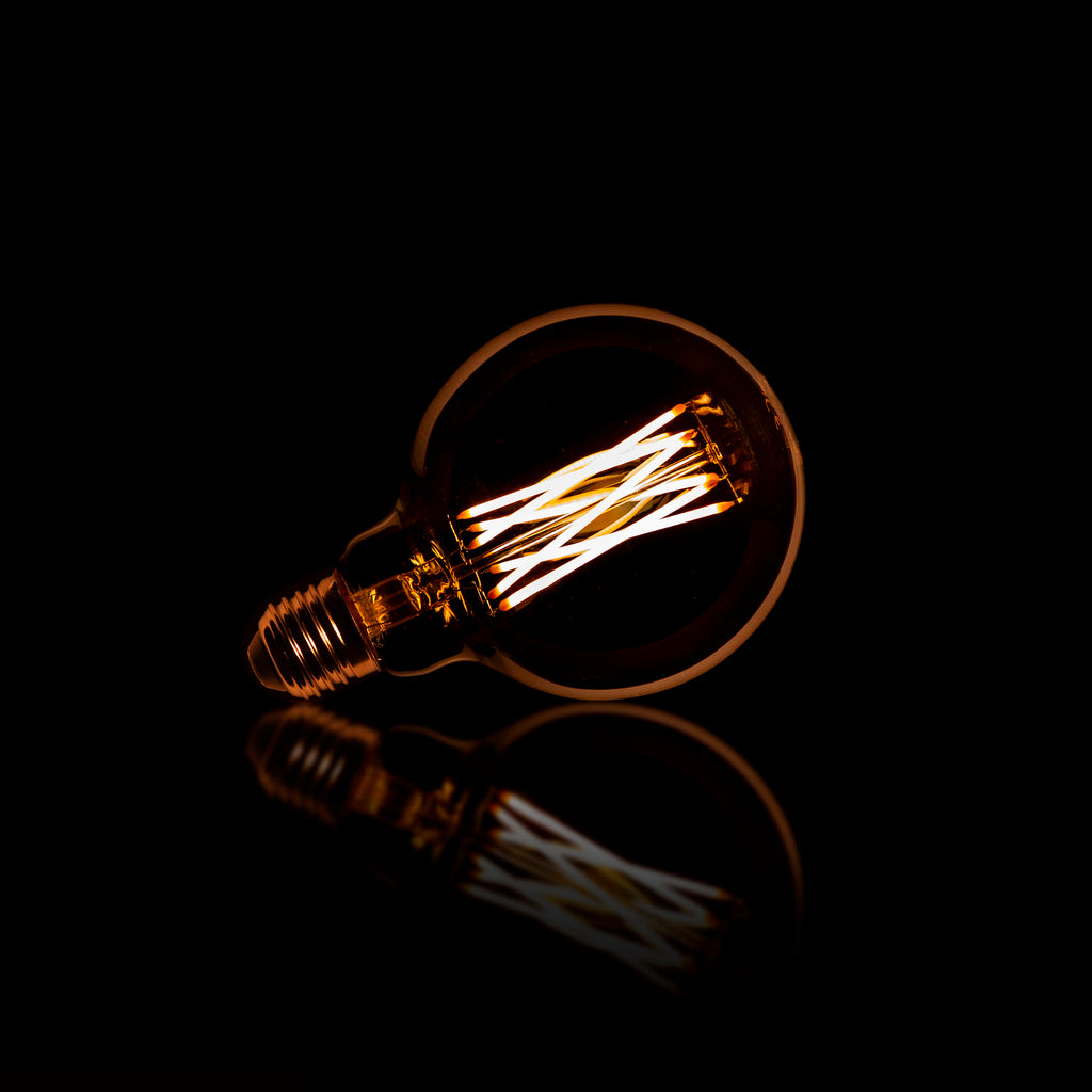 Lichtbron LED Filament G95 | Ø9,5cm | Amber glas
