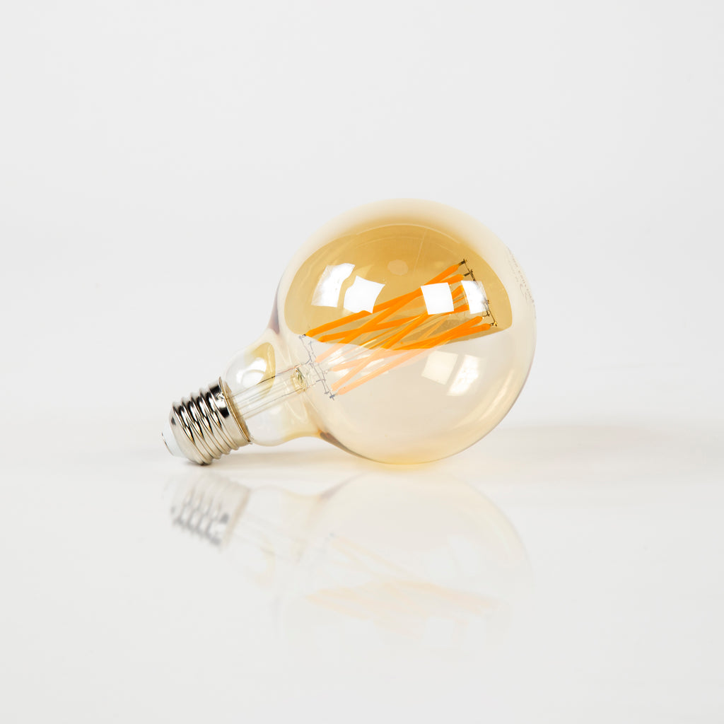 Lichtbron LED Filament G95 | Ø9,5cm | Amber glas