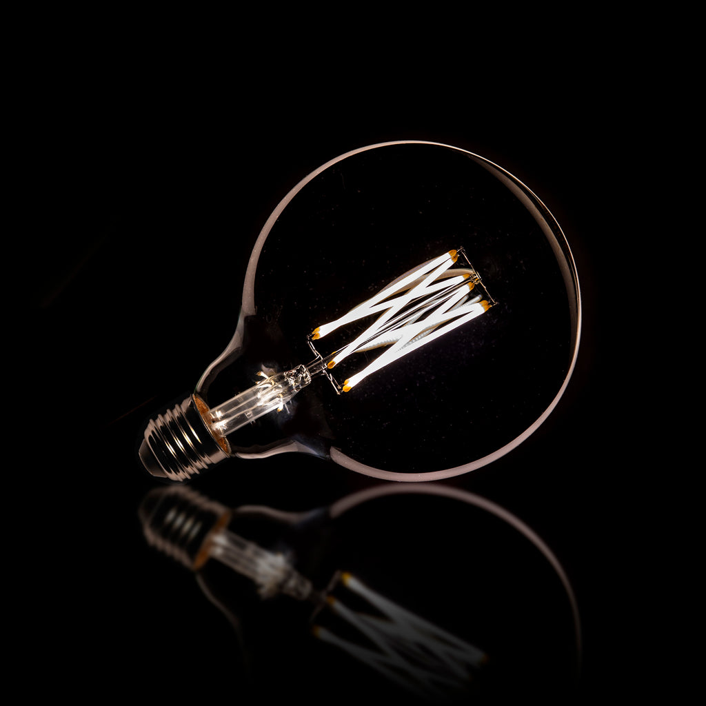 Lichtbron LED G125 | Filament bol Ø12,5 | Smoke grey