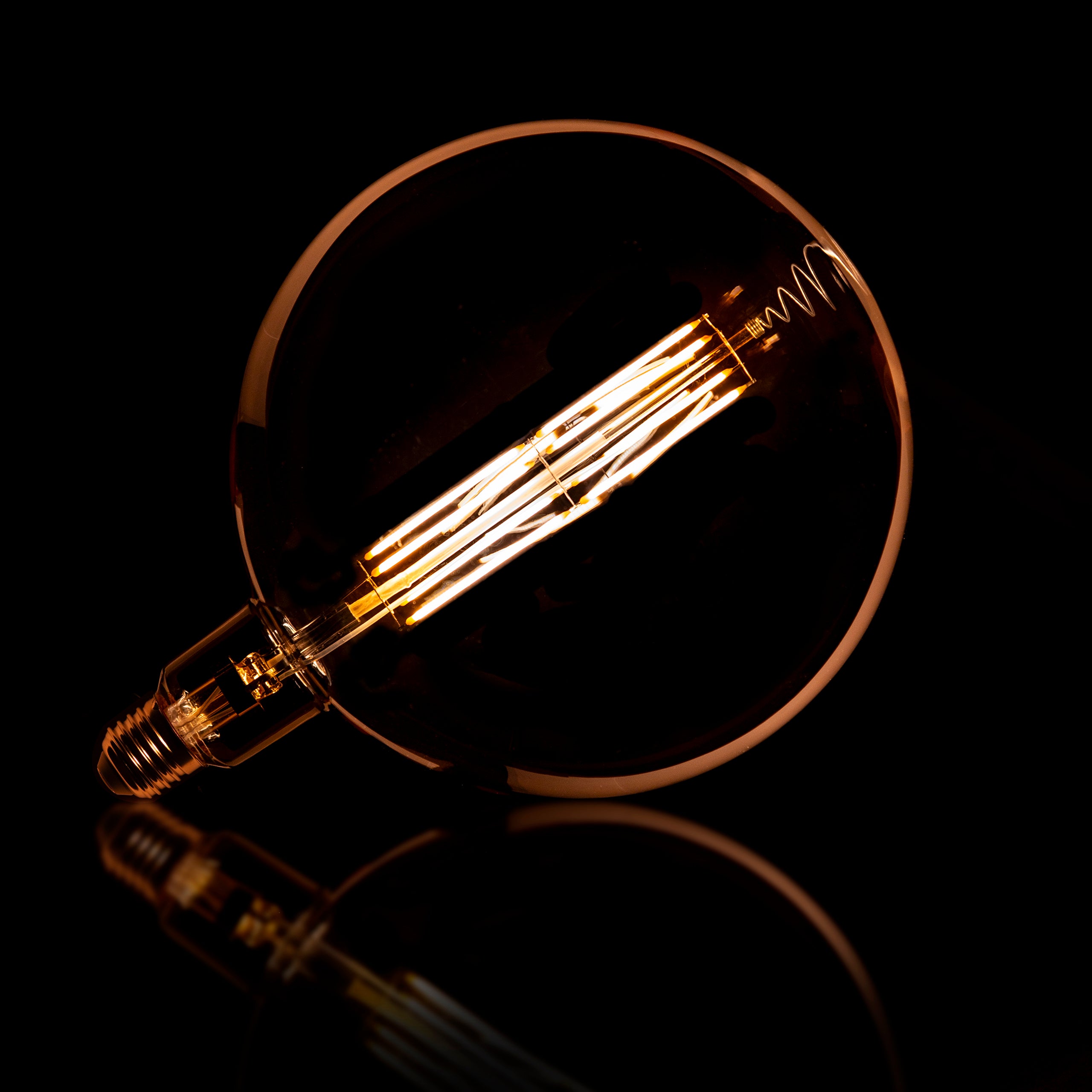 Lichtbron LED [G200] Filament bol Ø20cm | Amber glas