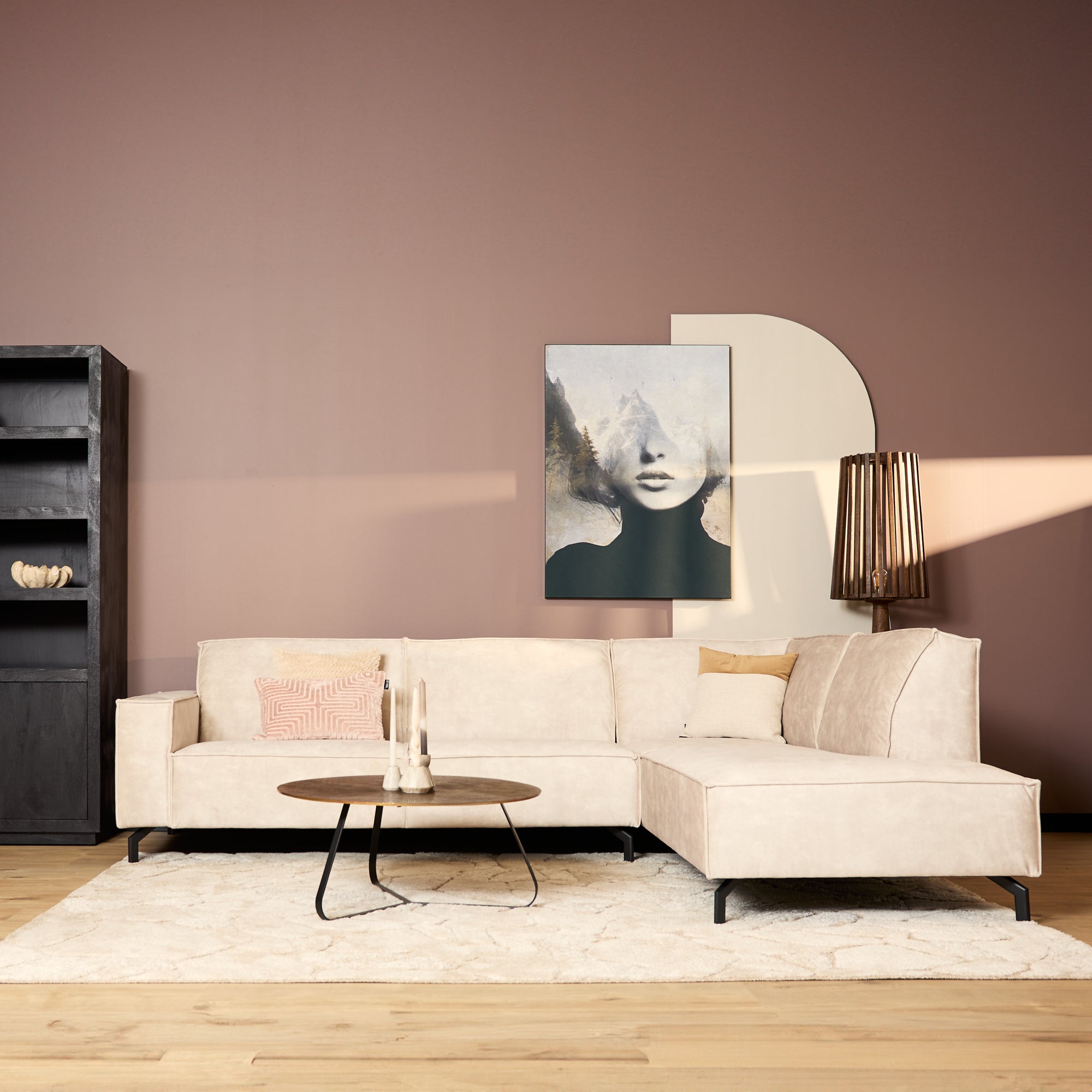 Hoekbank Floris | 2,5-Zits | Rechts | Velvet Beige