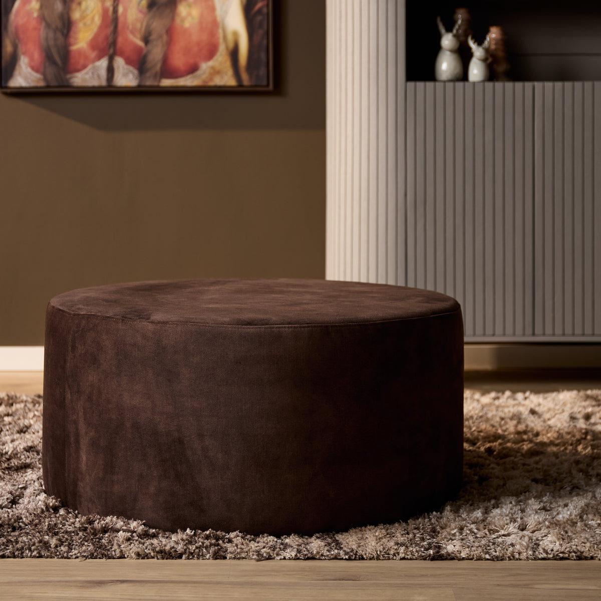 My Sofa Hocker | Rond | 80 cm | Adore 108 | Bruin