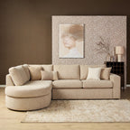MySofa Alma hoekbank roze 2,5-zits + divan rechts