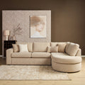 MySofa Alma hoekbank beige 2,5-zits + divan rechts
