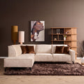MySofa Floris | Divan links + 2,5-zits | Beige fluweel