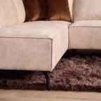 MySofa Floris | Divan links + 2,5-zits | Beige fluweel