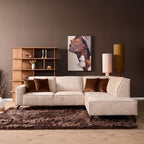 MySofa Floris| 2,5 zits + divan rechts | fluweel beige