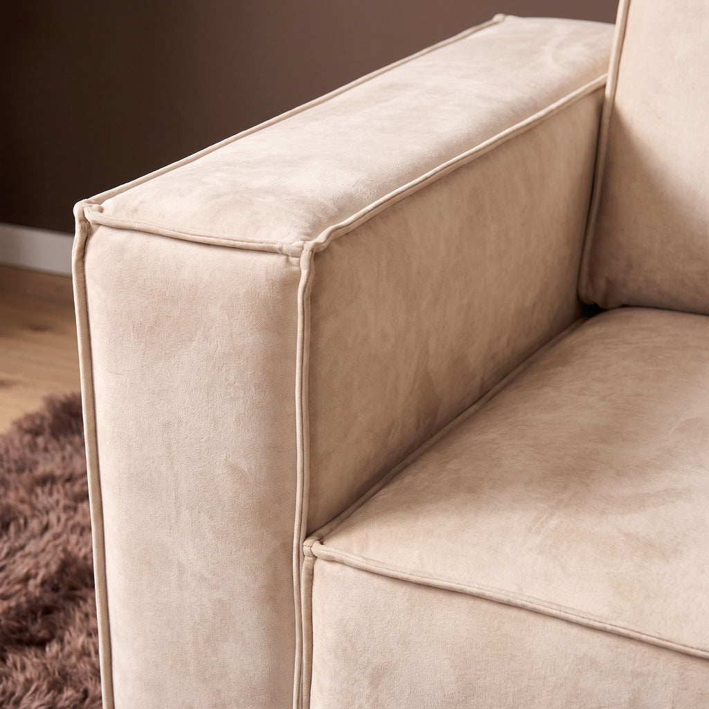 MySofa Floris| 2,5 zits + divan rechts | fluweel beige