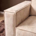 MySofa Floris| 2,5 zits + divan rechts | fluweel beige