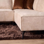 MySofa Floris| 2,5 zits + divan rechts | fluweel beige