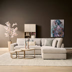 MySofa Jesse | 2,5-zits + ottomane rechts | beige