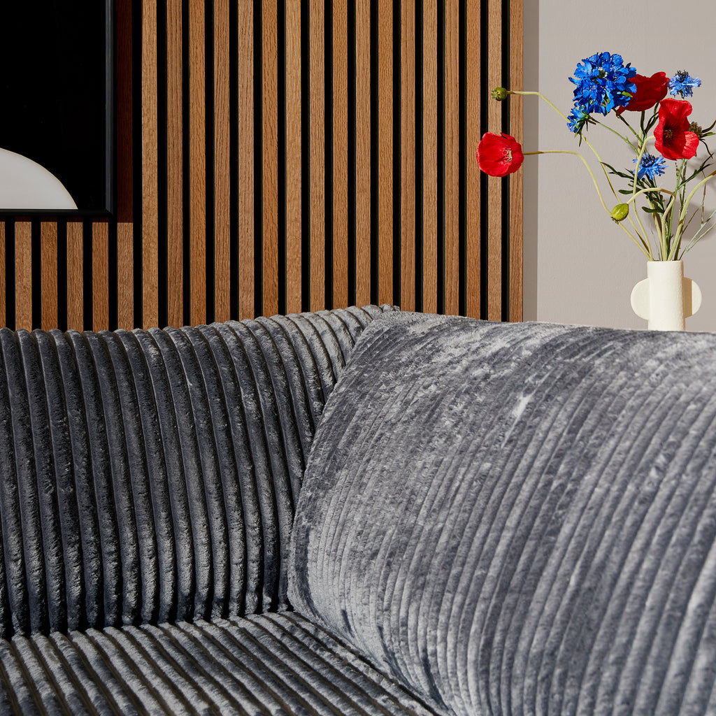 MySofa Teddy | divan links + 2,5-zits | antraciet