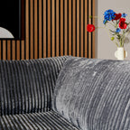 MySofa Teddy | divan links + 2,5-zits | antraciet