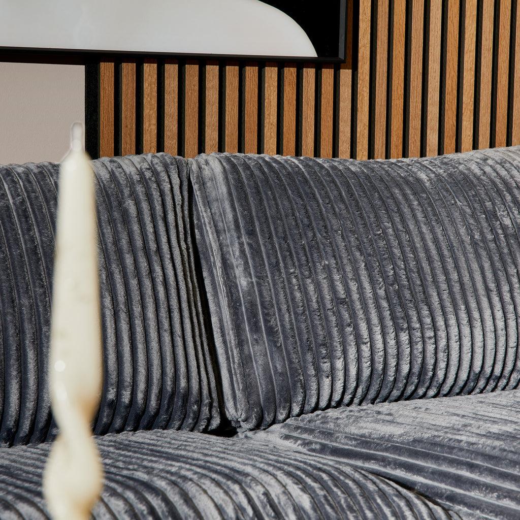 MySofa Teddy | 2,5-zits + divan rechts | antraciet