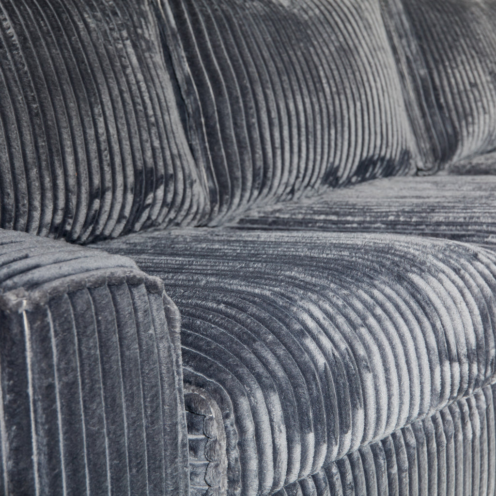 MySofa Teddy | 2,5-zits + divan rechts | antraciet