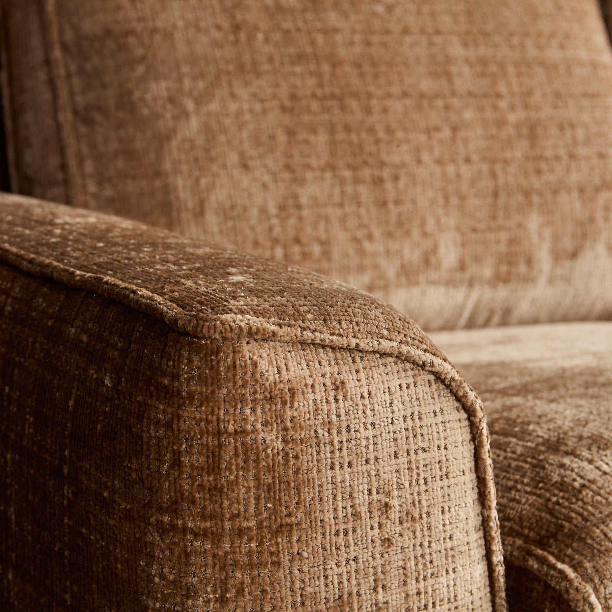 MySofa Teddy Hoekbank Kaneel 2,5-zits + divan rechts