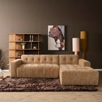 MySofa Ruby Hoekbank Camel 2,5 zits AL + Lounge rechts