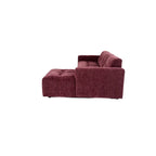 MySofa Ruby Hoekbank Paars 2,5-zits AL + Lounge rechts