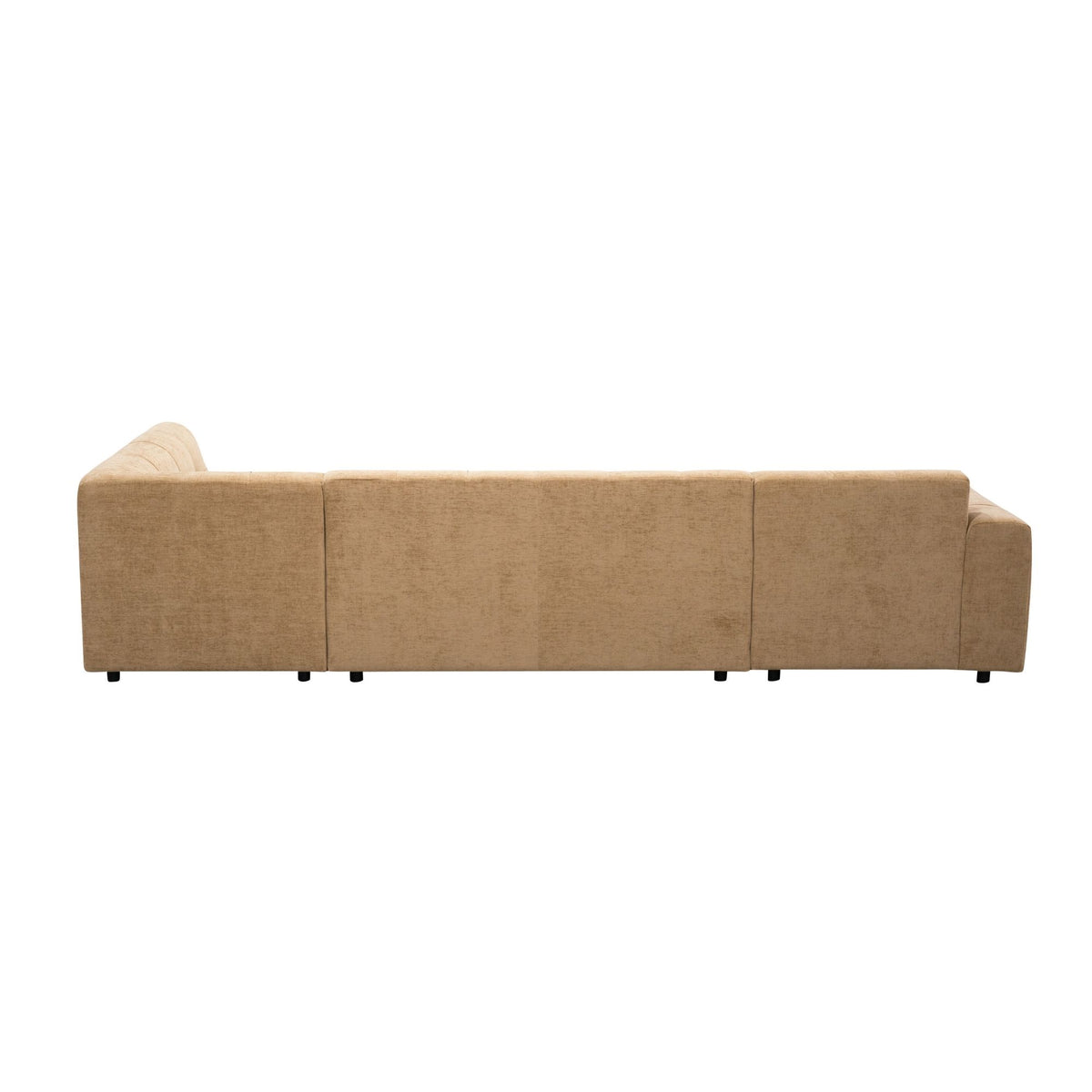 MySofa Ruby U-bank camel lounge links + 2,5-zits + ottomane rechts