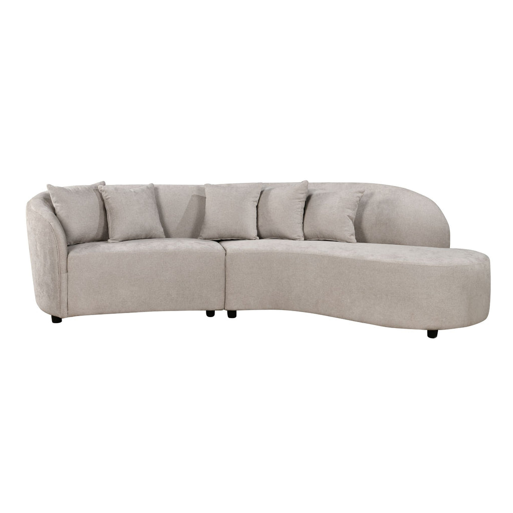 MySofa Novi hoekbank lichtgrijs 3-zits + lounge rechts