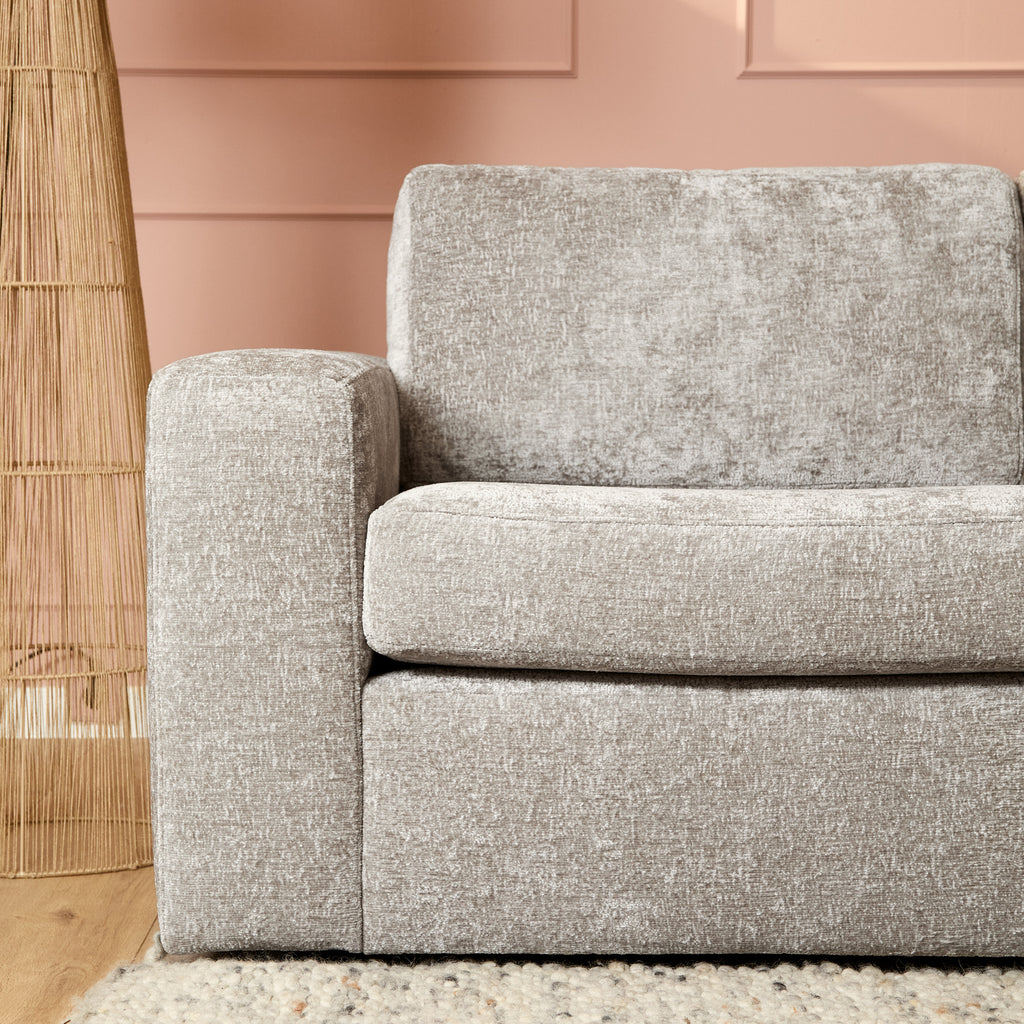 Hoekbank Alma | 2,5-zits met divan links | Trenza 8 Beige