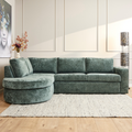 Hoekbank Alma | 2,5-Zits met Divan | Trenza 21 Groen