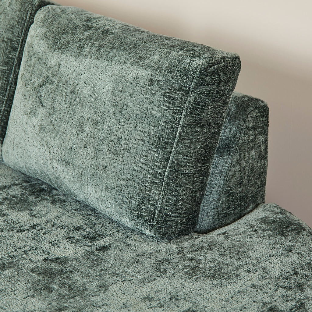 Hoekbank Alma | 2,5-Zits | Stof Trenza Groen