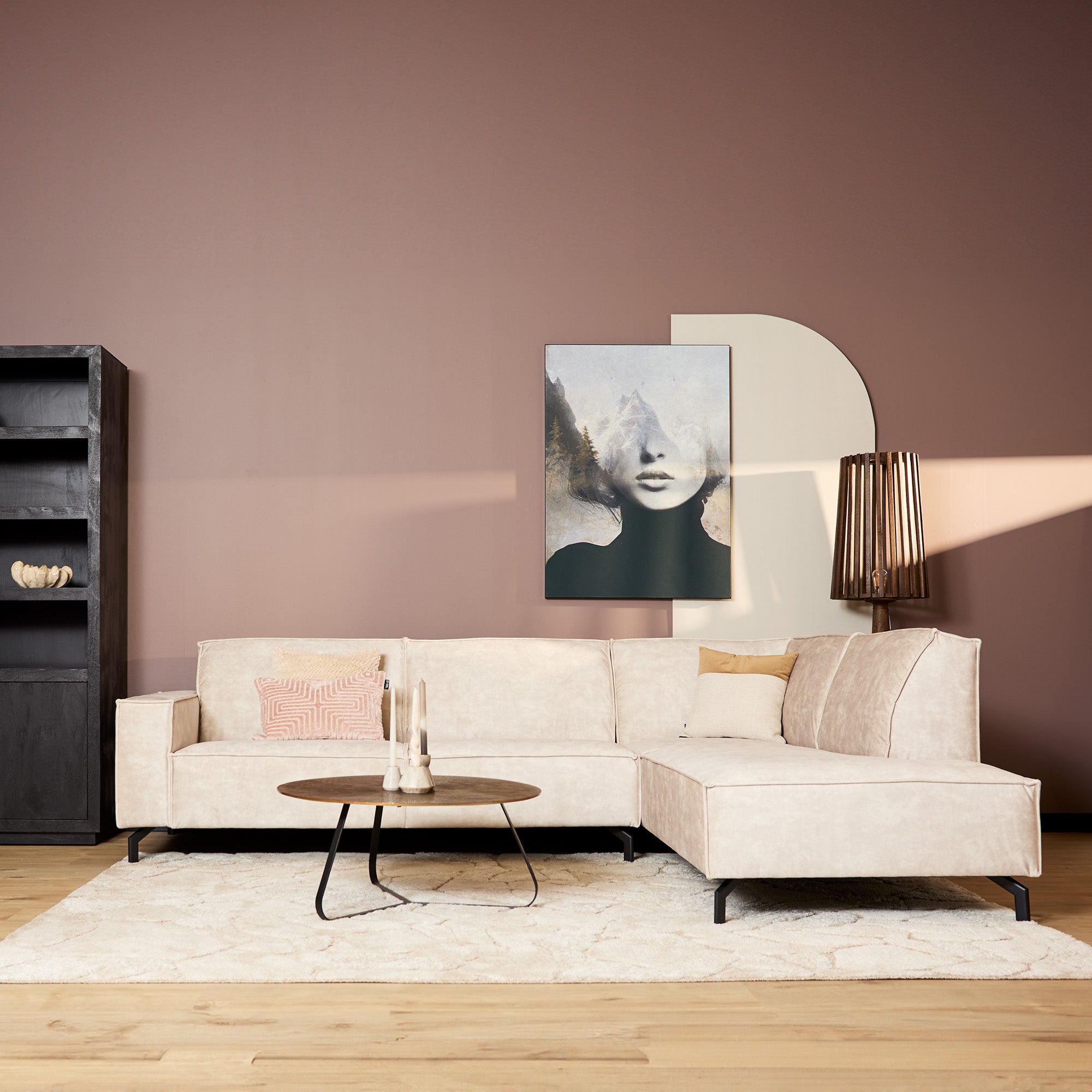 Hoekbank Floris | 2,5-Zits | Rechts | Velvet Beige
