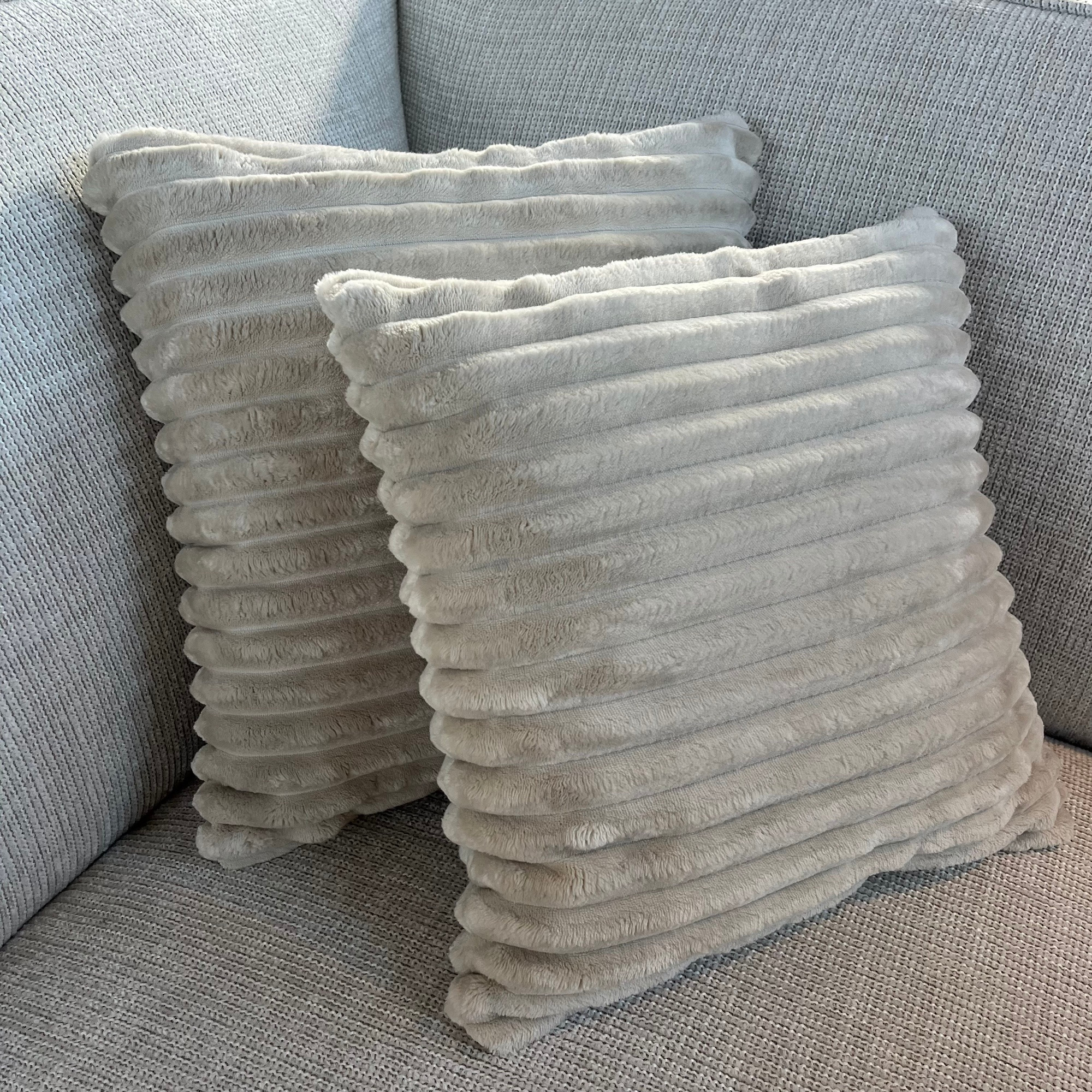 Kussen Teddy | Ribstof | Antraciet 45x45 cm