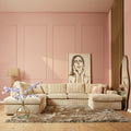 U-bank Teddy | Divan L + 2,5 ZA + Lounge R | Tilia 03