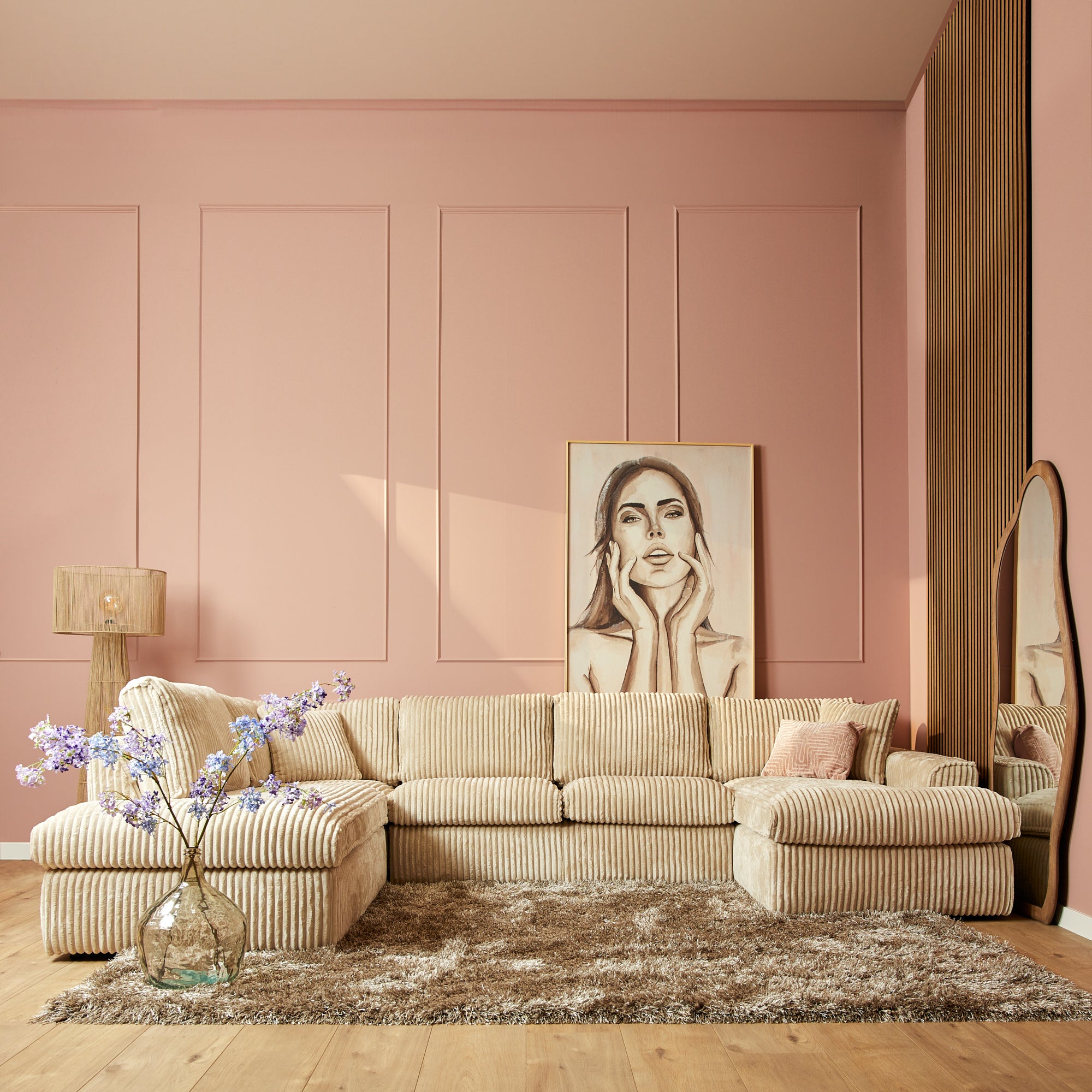 U-bank Teddy | Divan L + 2,5 ZA + Lounge R | Tilia 03