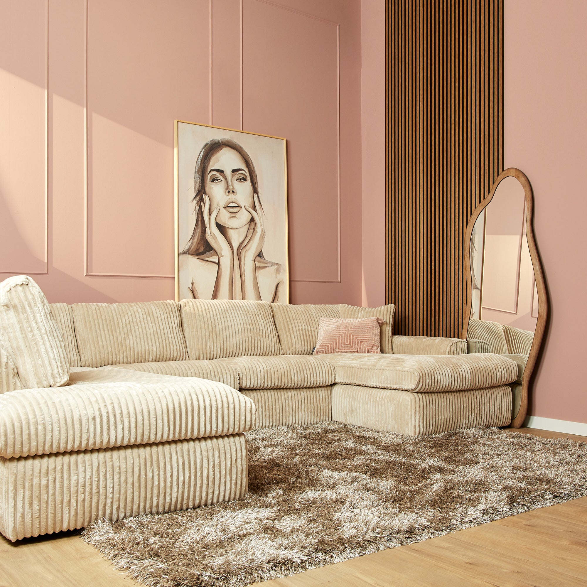 U-bank Teddy | Divan L + 2,5 ZA + Lounge R | Tilia 03