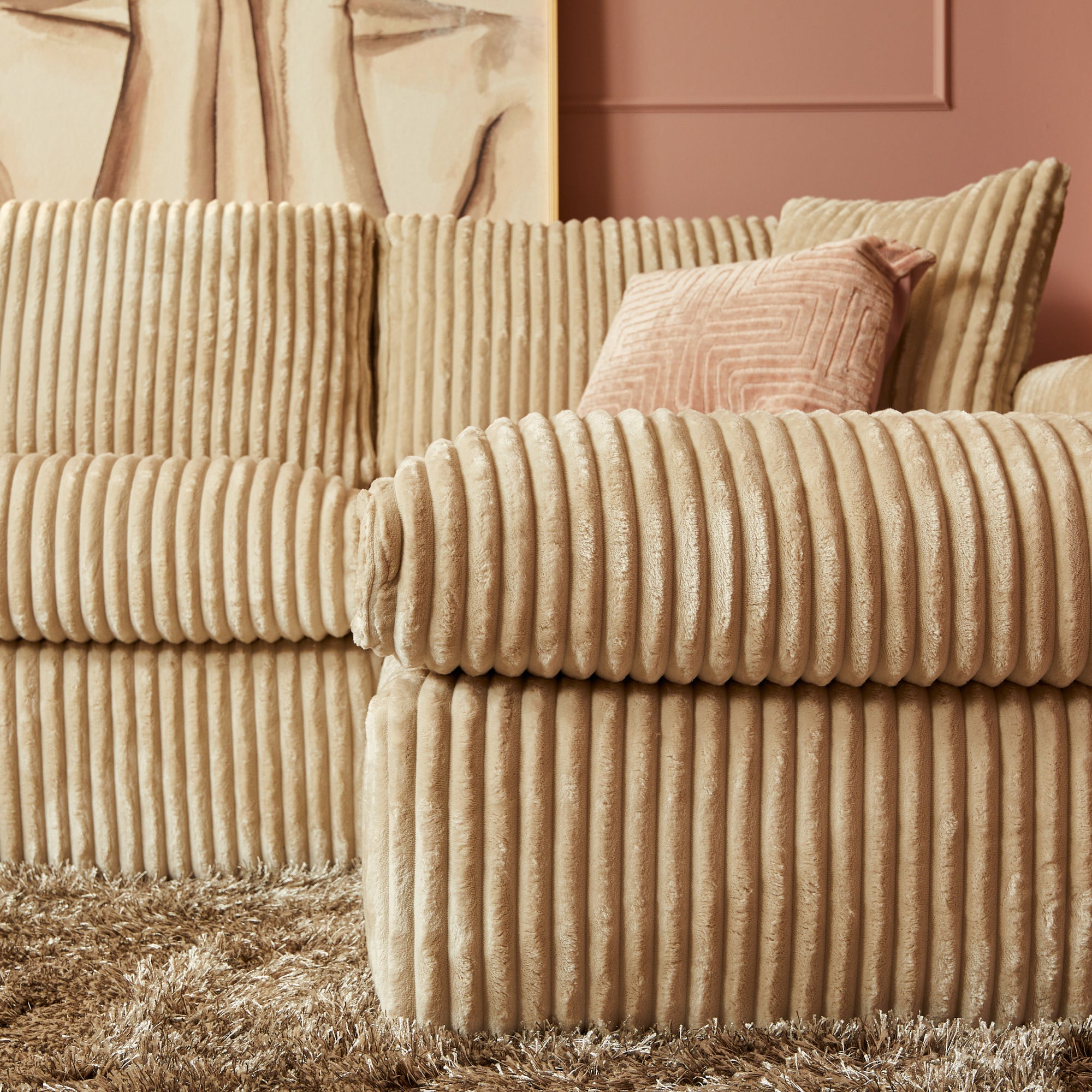 U-bank Teddy | Divan L + 2,5 ZA + Lounge R | Tilia 03