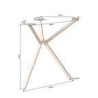 Tafelpoot Y | Sand finish | Metaal